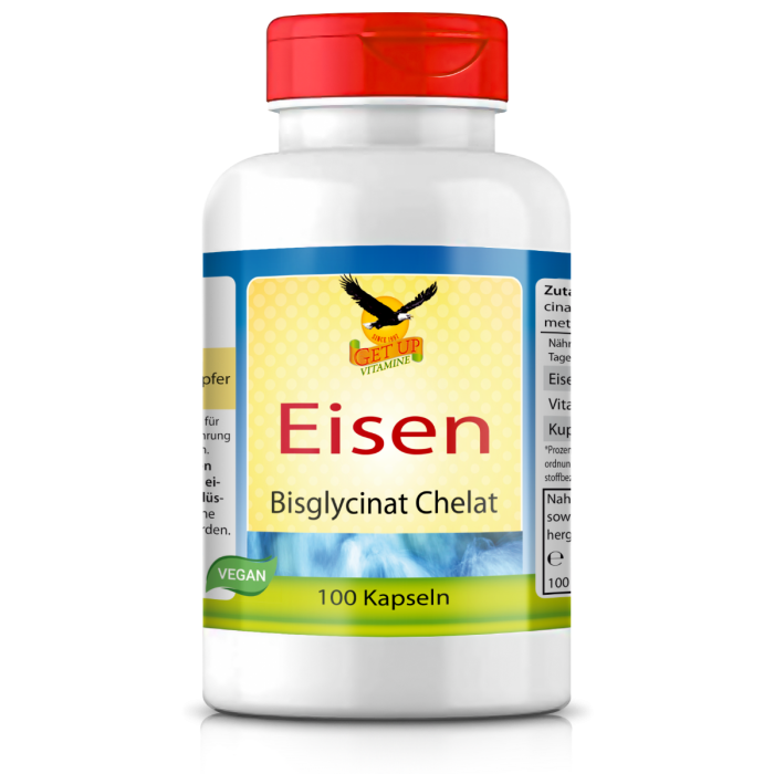 Eisen Premium Bisglycinat + Kupfer & Vitamin C von GetUP